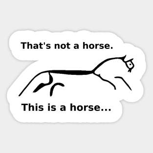 Uffington Horse: the real horse (black) Sticker